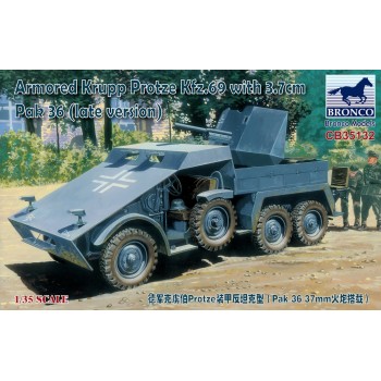 Bronco CB35132 Armored Krupp Protze Kfz.69 with 3.7cm Pak 36 (late version) 1/35 CB35132