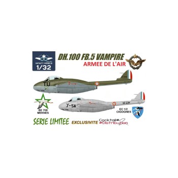infinity models DH-100 FB-5 VAMPIRE ARMEE DE L'AIR - FRANCE 1/32 3203