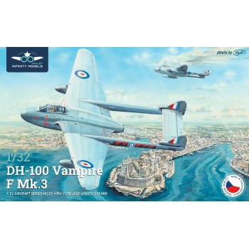 infinity models DH-100 FB-5 VAMPIRE ARMEE DE L'AIR - FRANCE 1/32 3203