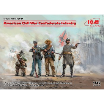 ICM American Civil War Confederate Infantry 1/35 35021