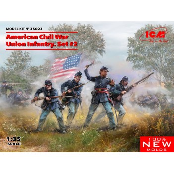 ICM American Civil War Union Infantry. Set N.2 1/35 35023