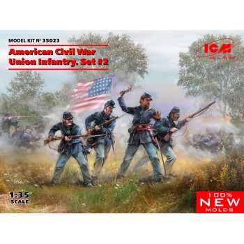 ICM American Civil War Union Infantry. Set N.2 1/35 35023