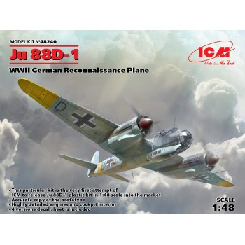 ICM Ju 88D-1 WWII German Reconnaissance Plane 1/48 48240