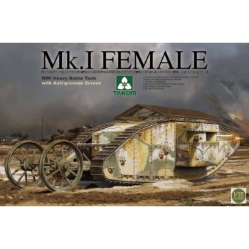 TAKOM WWI Heavy Battle Tank Mk.I Female with Anti-grenade screen 1/35 2033