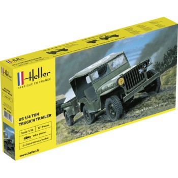 heller US 1/4 TON TRUCK 'N TRAILER 1/35 81105