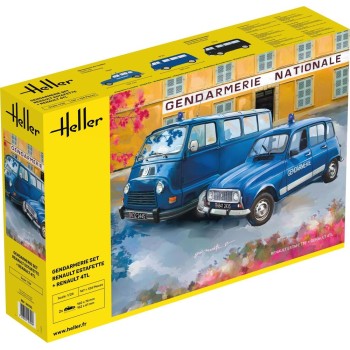 heller GENDARMERIE SET RENAULT ESTAFETTE + RENAULT 4TL 1/24 50325