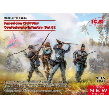 ICM American Civil War Confederate Infantry. Set2 1/35 35024