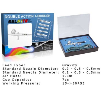 BELKITS GRAVITY FEED AIRBRUSH DOUBLE ACTION BELAIR004