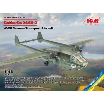 ICM GOTHA GO 244B-2, WWII GERMAN TRANSPORT AIRCRAFT 1/48 48224