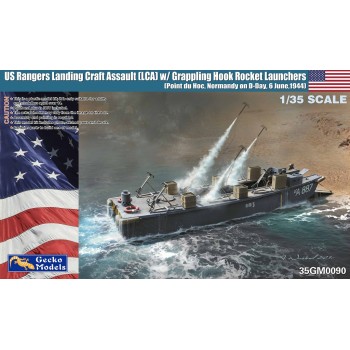 Gecko models US RANGERS LANDING CRAFT ASSAULT (LCA) WITH GRAPPLING HOOK ROCKET LAUNCHERS 1/35 35GM0090