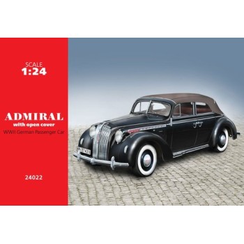 ICM Admiral Cabriolet with open cover, WWII German Passenger Car 1/24 24022