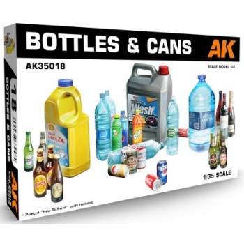 AK interactive BOTTLES & CANS 1/35 AK35018