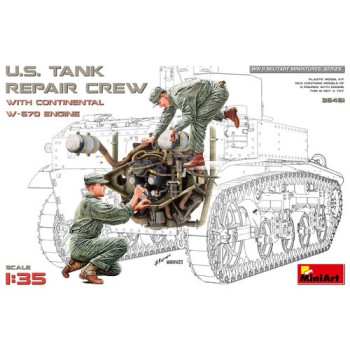miniart US Tank Repair Crew with Continental W-670 Engine 1/35 35461