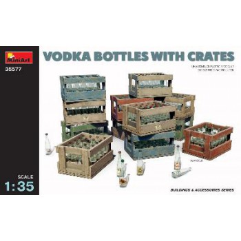 MINIART BOUTEILLES DE VODKA Avec CAISSES 1/35 35577