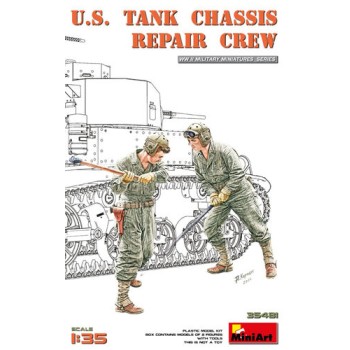 miniart U.S. Tank Chasis Repair Crew 1/35 35481