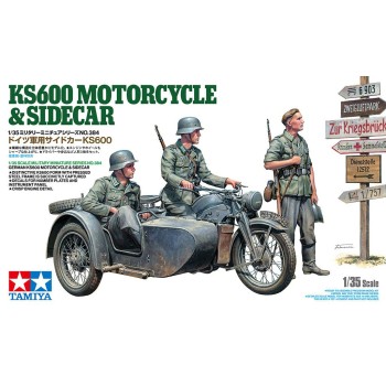 tamiya Moto KS600 & Sidecar 1/35 35384
