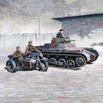 ACADEMY Panzer I Ausf.B et moto 1/35 13556