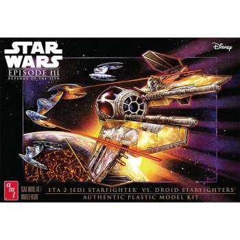 AMT Star Wars Jedi Starfighter vs Droid fighters 1/48 AMT1436