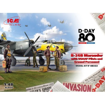 ICM B-26B Marauder with USAAF Pilots and Ground Personnel 1/48 48322
