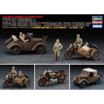 HASEGAWA SIDECAR TYPE97 + KUROGANE 1/48 36502