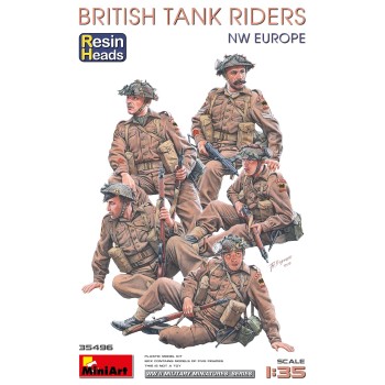 miniart BRITISH TANK RIDERS (NW EUROPE). RESIN HEADS 1/35 35496