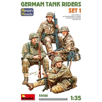miniart GERMAN TANK RIDERS SET 1. RESIN HEAD 1/35 53022