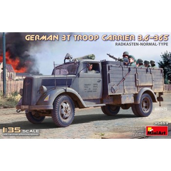 miniart GERMAN 3T TROOP CARRIER 3,6-36S RADKASTEN-NORMAL-TYPE 1/35 35453