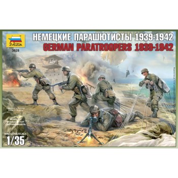 zvezda german paratroops 1939-1942 1/35 3628