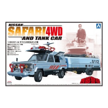 aoshima Concrete Western Nissan Safari 4WD And Tank Car1/24 01519
